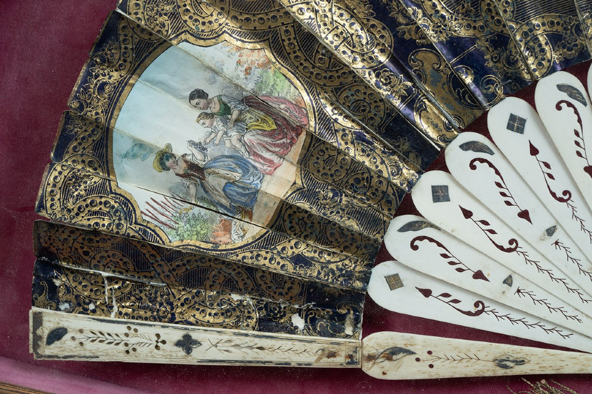 Antique Napoleon III Fan, France, 19th Century.-photo-3