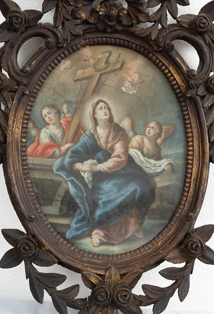 Pair Of Antique Oil Paintings On Canvas, Naples, 18th Century.-photo-3