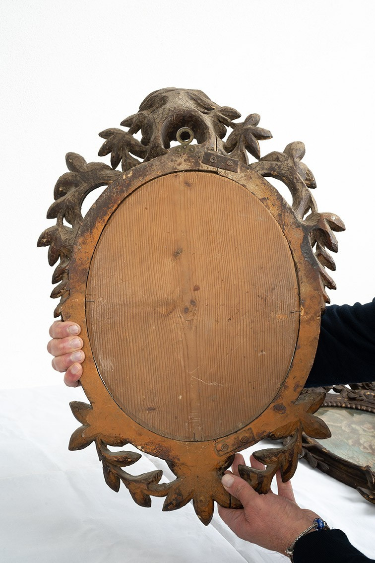 Pair Of Antique Oil Paintings On Canvas, Naples, 18th Century.-photo-4