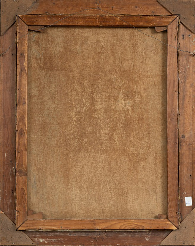 Antique Oil Painting On Canvas, 18th Century.-photo-1