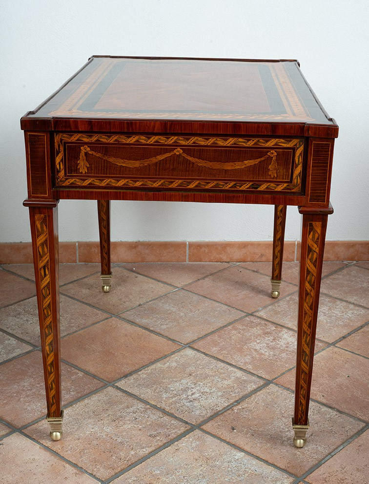 Antique Louis XVI Era Writing Desk, Lombardy (italy), 18th Century.-photo-1