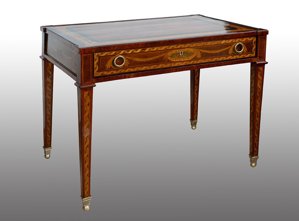 Antique Louis XVI Era Writing Desk, Lombardy (italy), 18th Century.