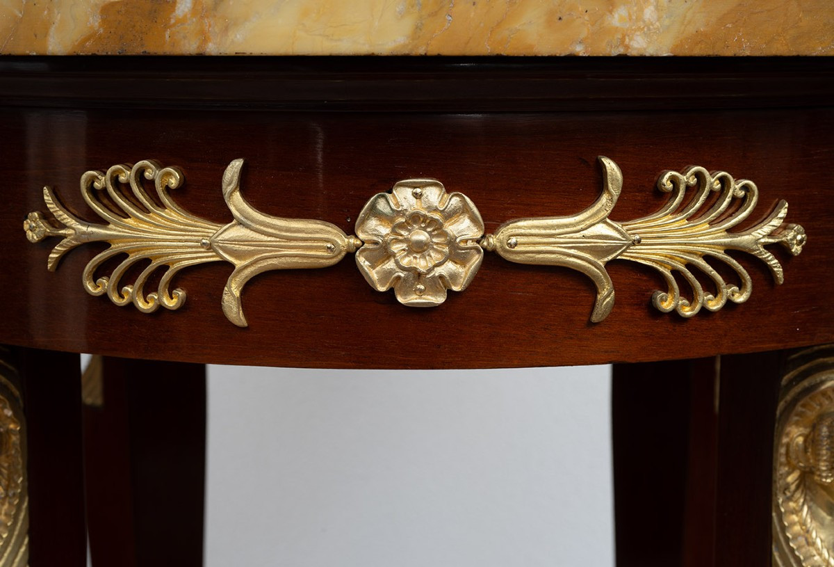 Antique Coffee Table Return From Egypt, 19th Century France.-photo-3