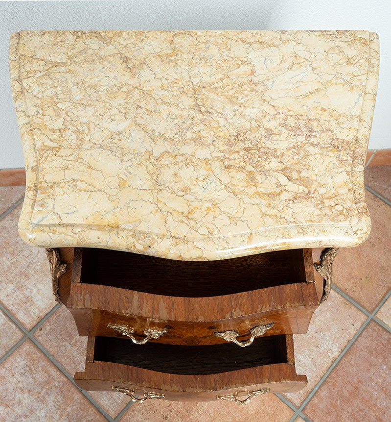 Paire de tables de chevet françaises anciennes, XXe siècle.-photo-3