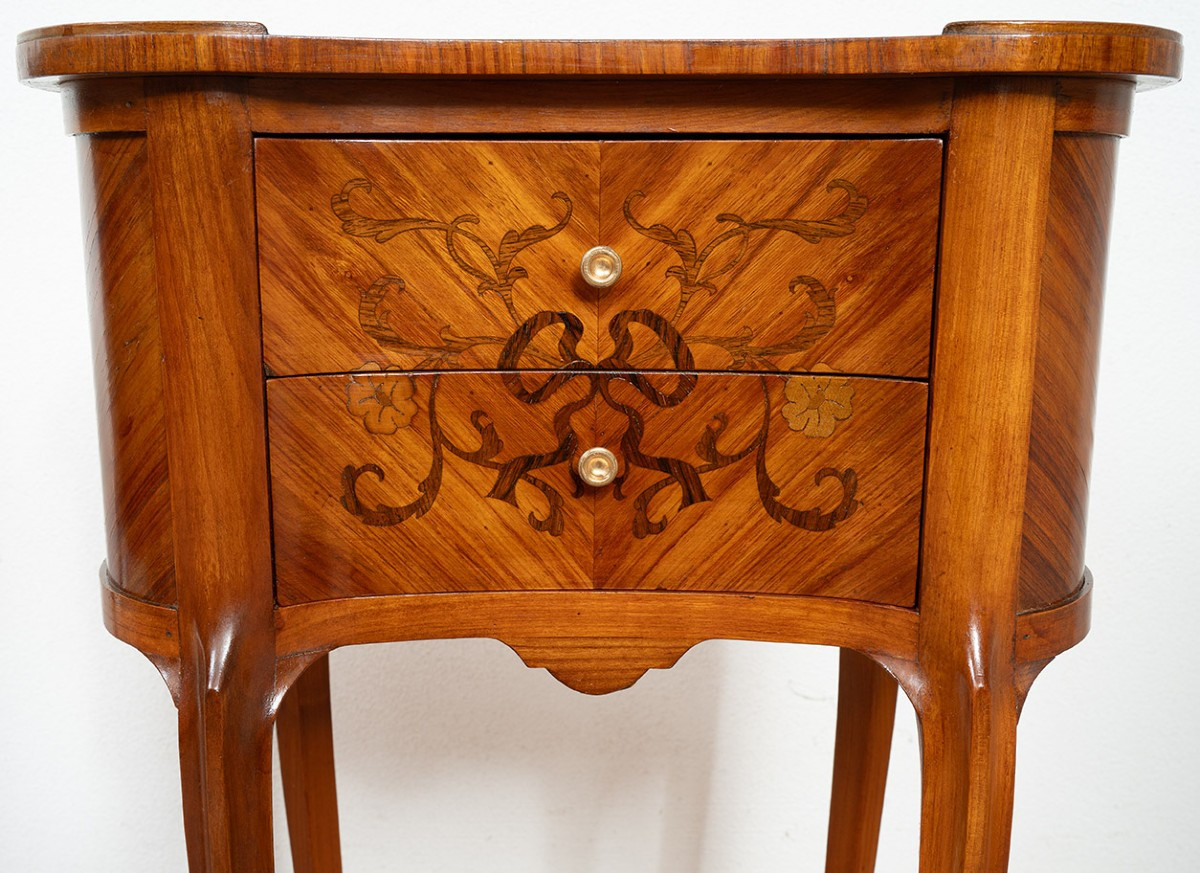 Paire de tables de chevet françaises anciennes, XXe siècle.-photo-3