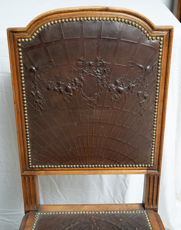 Ensemble de six chaises françaises du XIXe siècle.-photo-2
