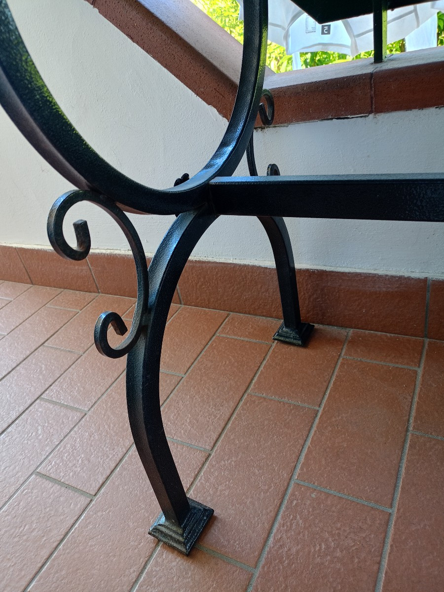 Table basse d'extérieur artisanale des années 2000/2010-photo-2