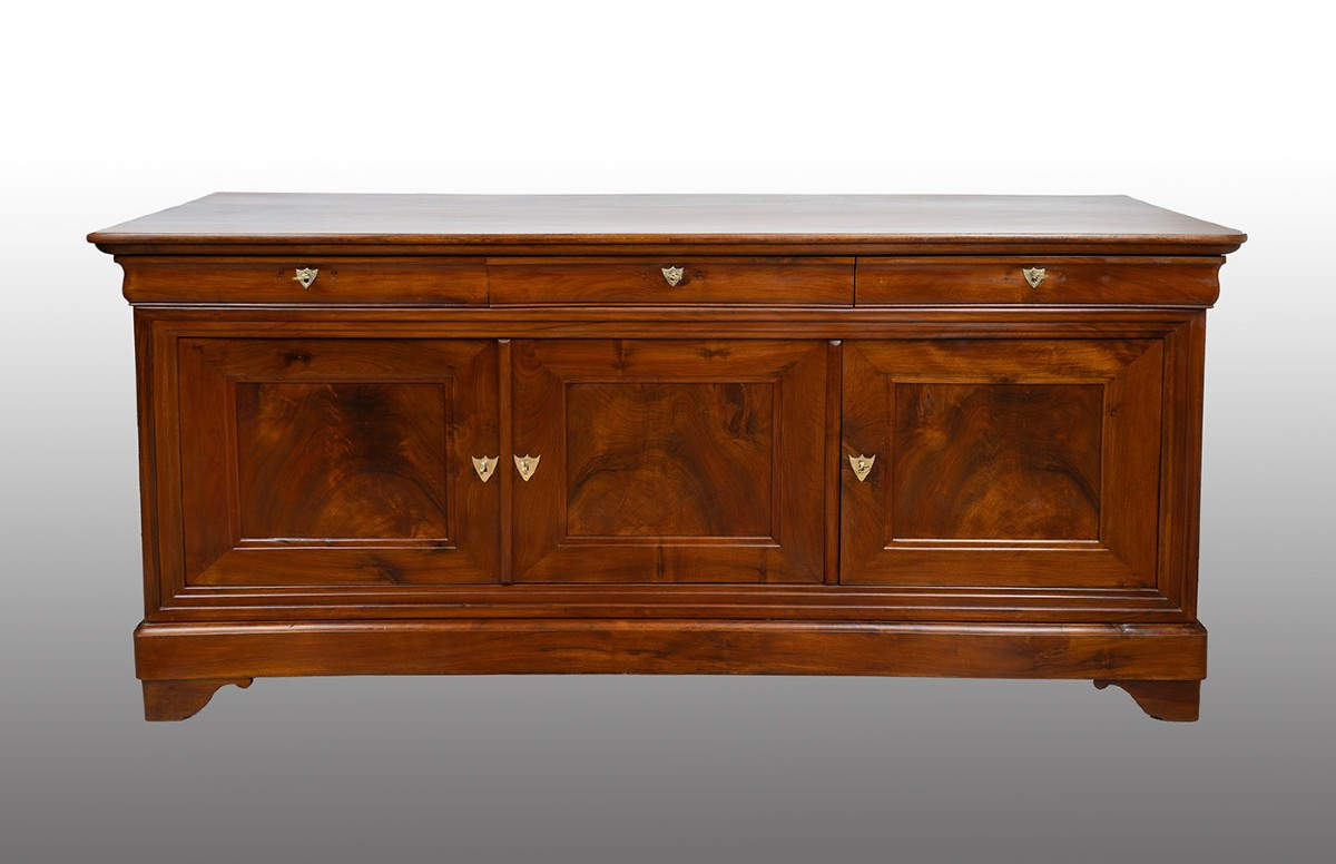 19th-century Antique Provençal Sideboard With A Hooded Top.