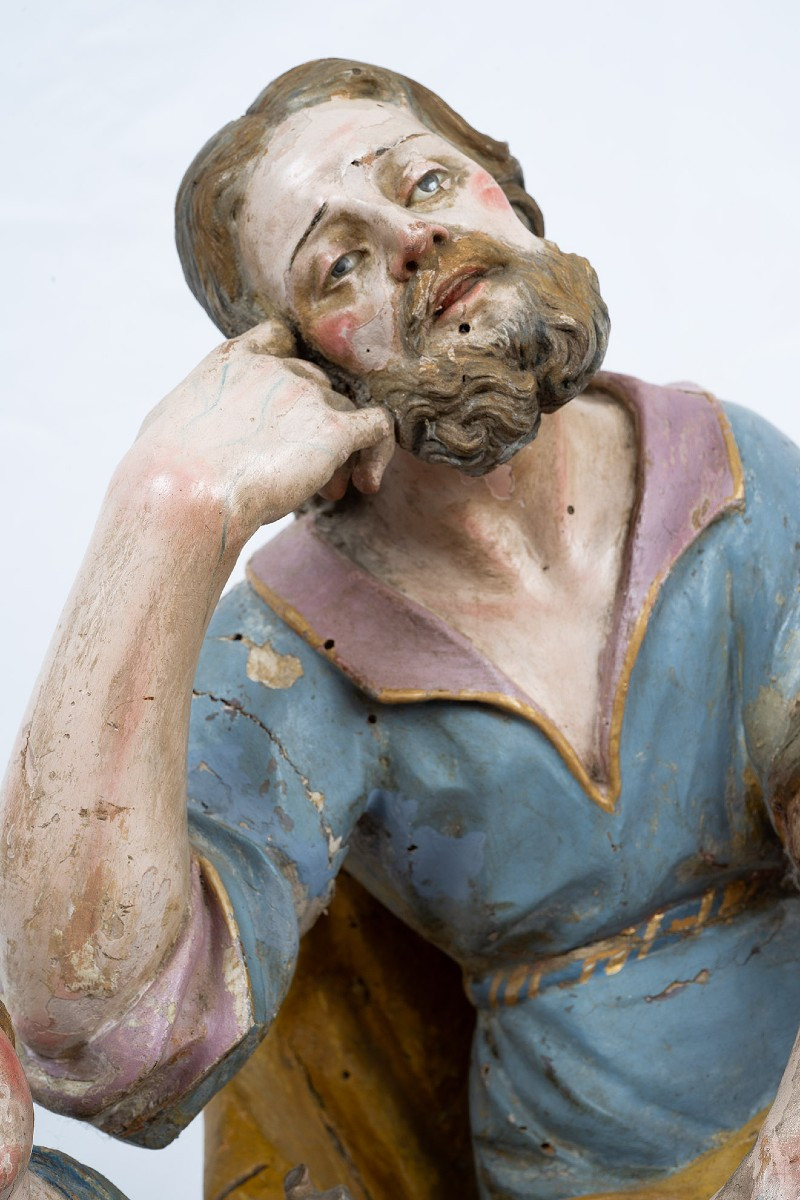 18th-century Neapolitan Wooden Sculpture.-photo-2