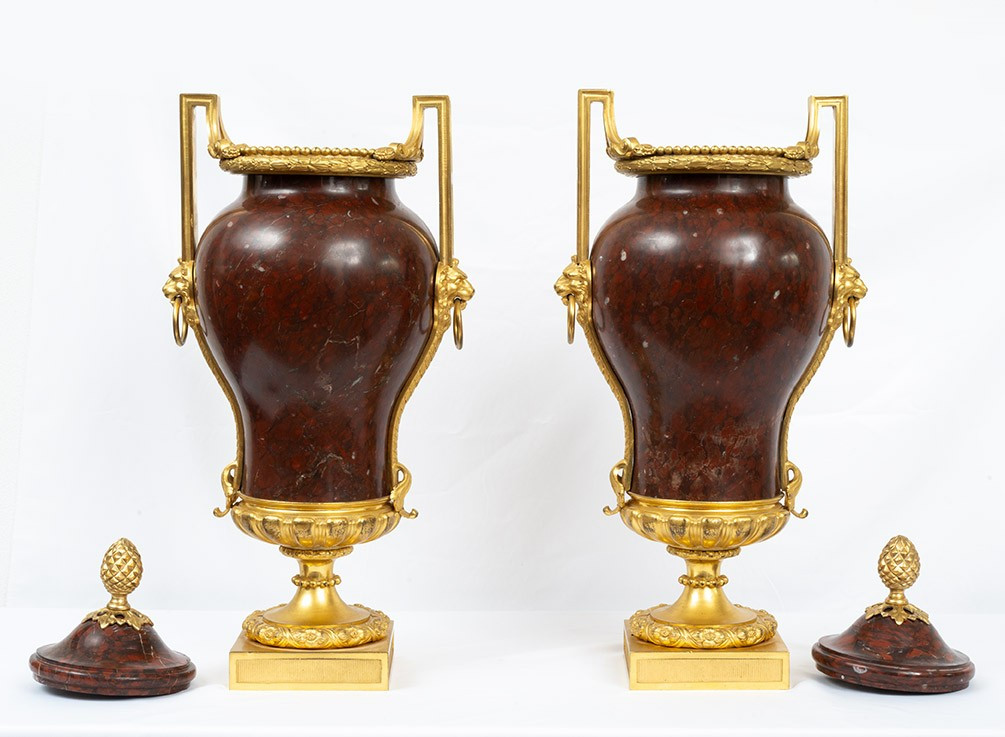 Paire de grands vases H66cm France XIXe siècle.-photo-3