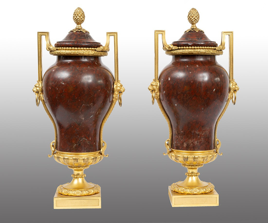 Paire de grands vases H66cm France XIXe siècle.