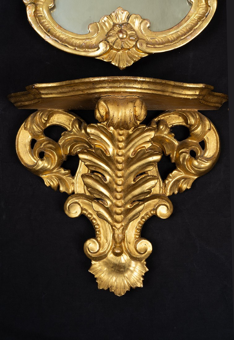 Pair Of Shelves With Mirrors In The Louis XV Style, 19th Century-photo-2