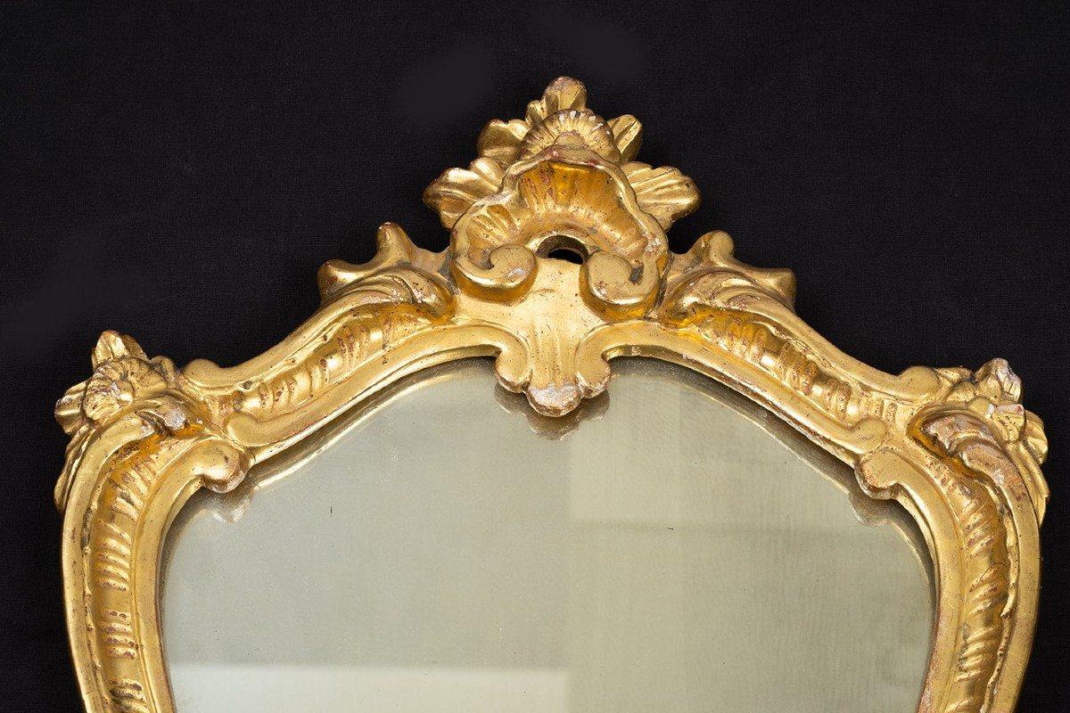 Pair Of Shelves With Mirrors In The Louis XV Style, 19th Century-photo-3
