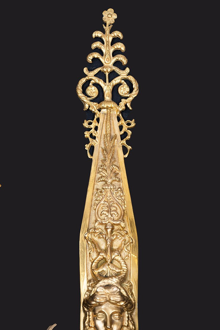 Groupe de quatre appliques en bronze doré de style Napoléon III. France, XIXe siècle.-photo-3