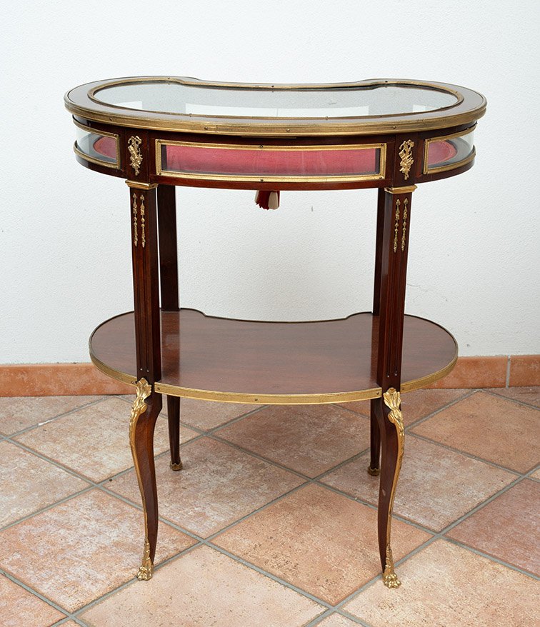 Vitrine ancienne, France, XIXe siècle.-photo-1