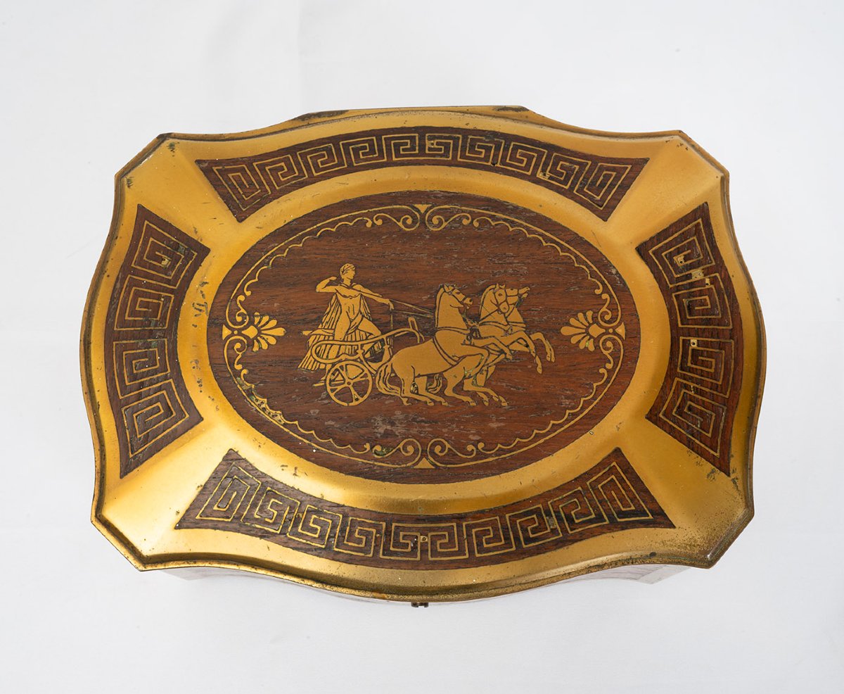 Boîte à bijoux ancienne d'Allemagne, fin du XIXe siècle.-photo-3