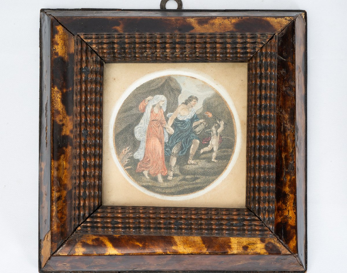 Pair Of Antique Miniatures Made In Naples In The 19th Century-photo-2