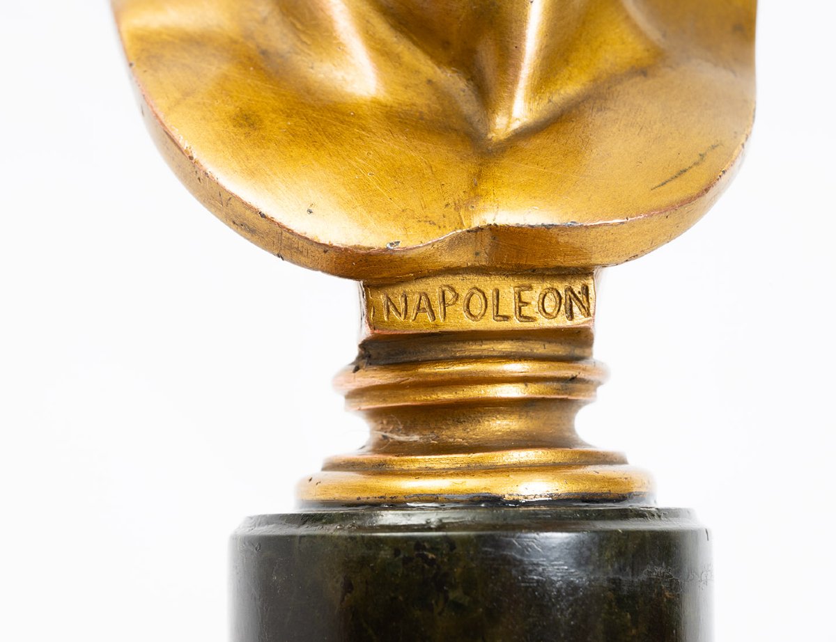 Antique Gilded Bronze Sculpture Depicting Napoleon, 19th Century-photo-3