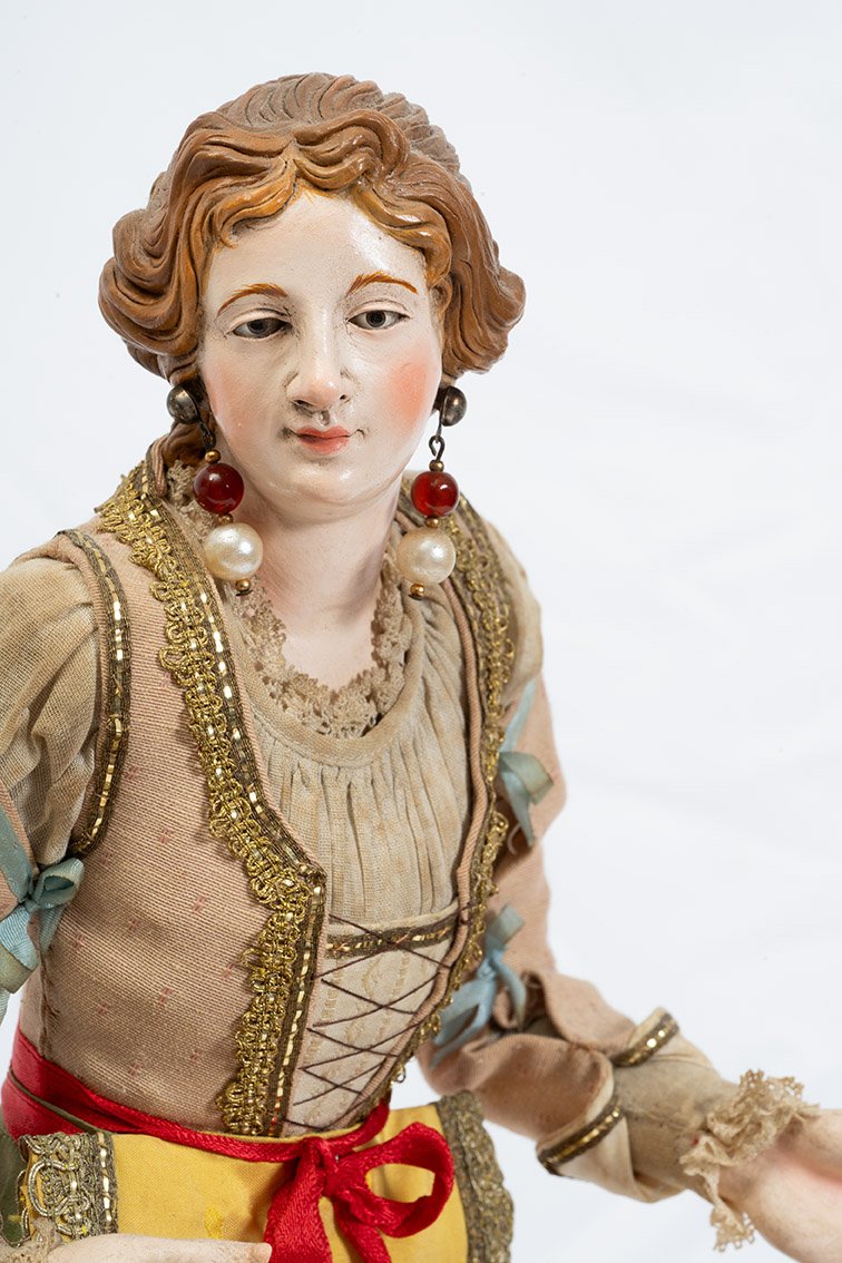 Neapolitan Nativity Scene Sculpture Depicting "procidana," From The 1990s–2000s-photo-3