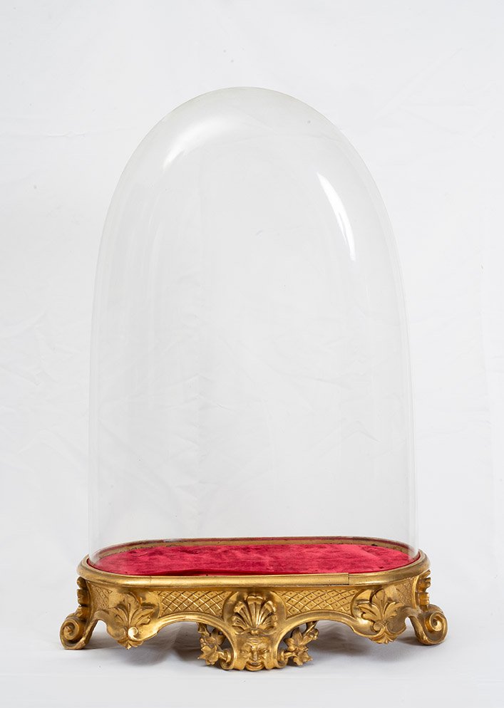 Cloche en verre ancienne du XIXe siècle.