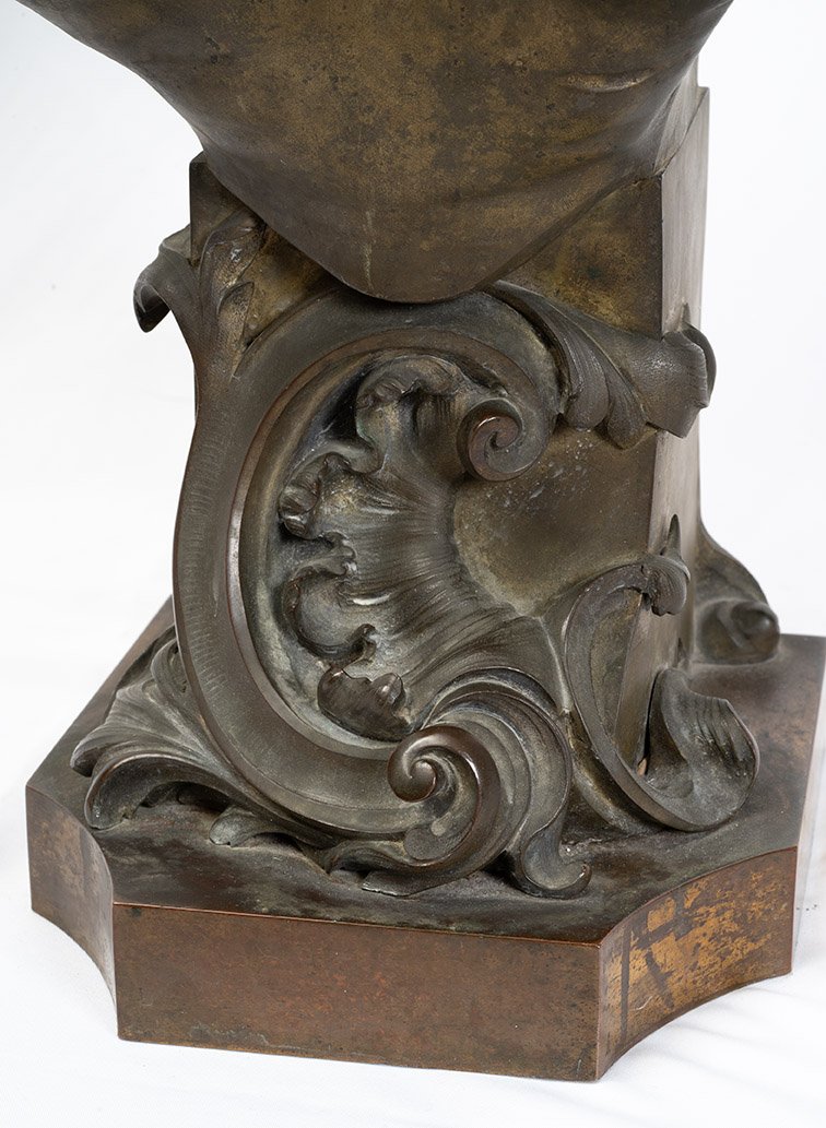 Sculpture ancienne en bronze signée « A. NELSON ». France, XIXe siècle.-photo-2