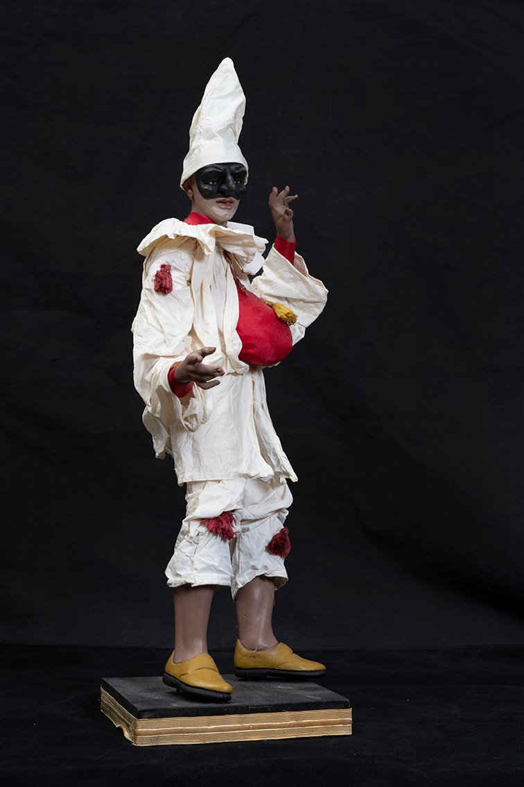 Neapolitan Nativity Scene Sculpture Depicting "pulcinella"-photo-3