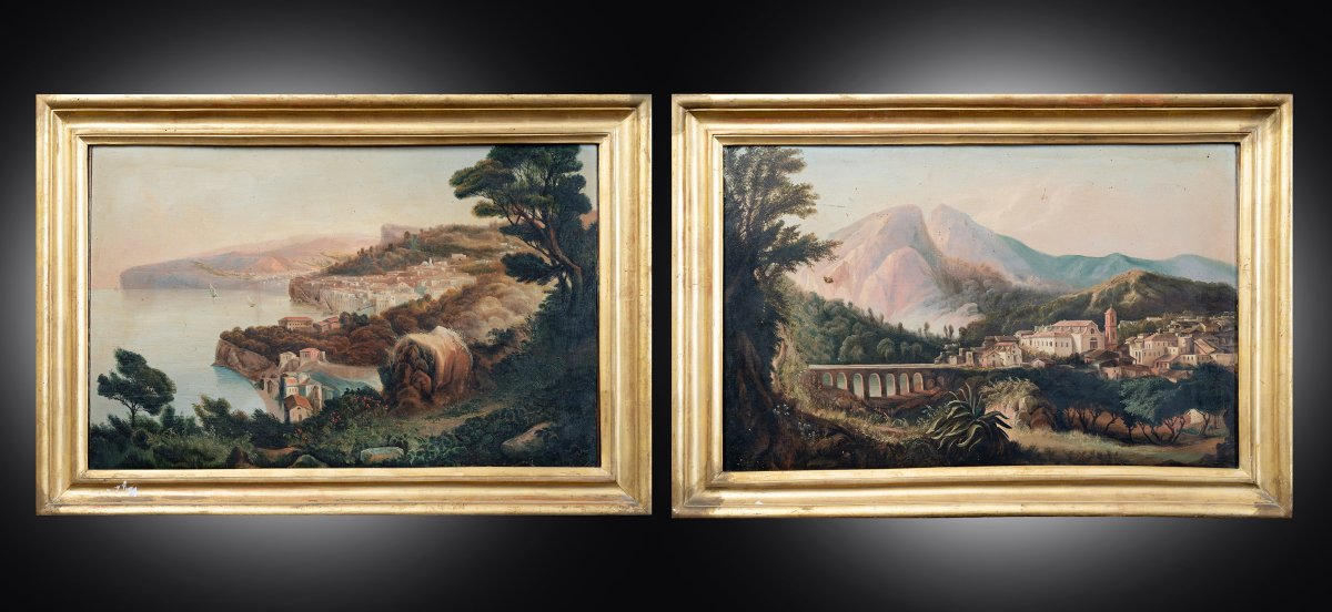 Pair Of Antique 19th-century Paintings.-photo-2