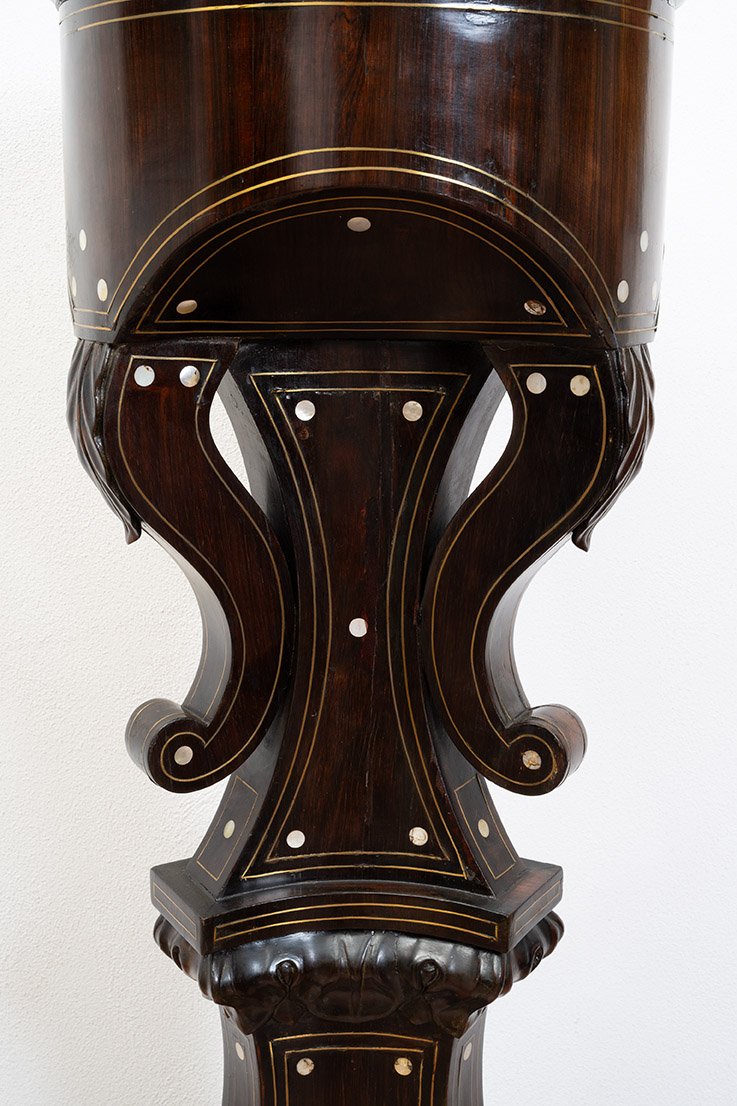 Antique Neapolitan Column From The Reign Of Louis Philippe, 19th Century-photo-3