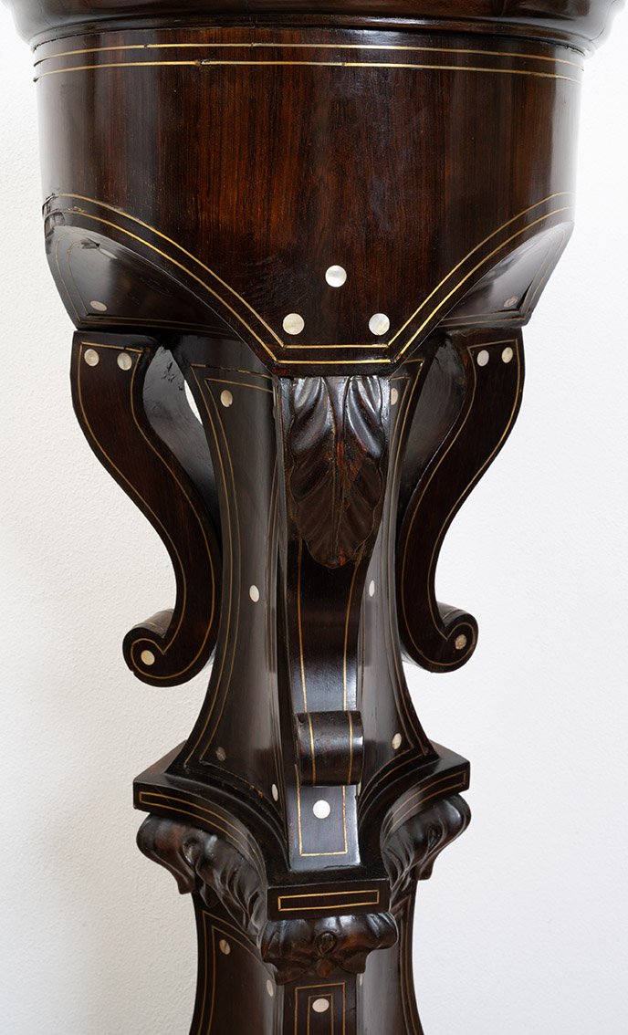 Antique Neapolitan Column From The Reign Of Louis Philippe, 19th Century-photo-4