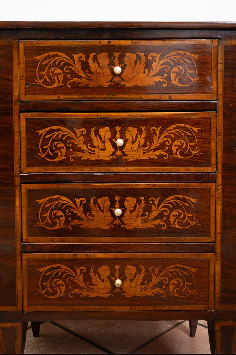 Pair Of Antique Louis XVI-style Nightstands From The 19th Century-photo-4