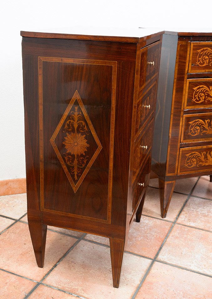 Pair Of Antique Louis XVI-style Nightstands From The 19th Century-photo-1