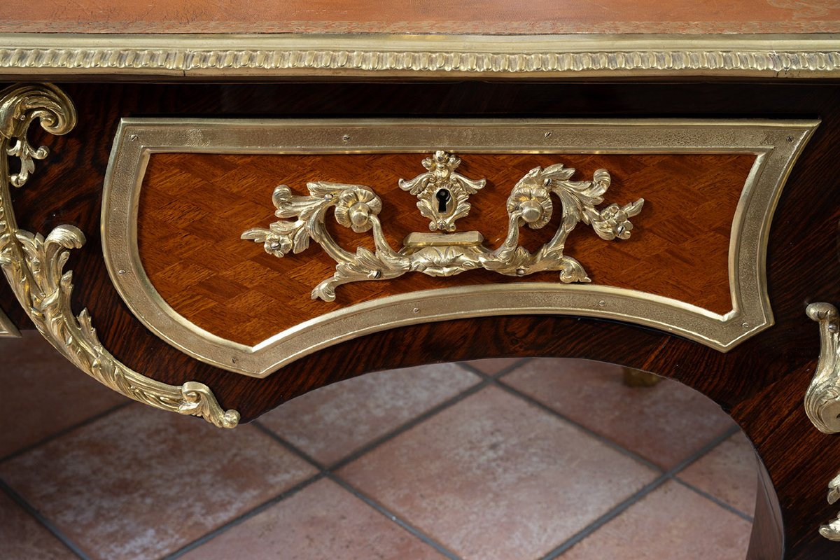 Antique French Napoleon III Desk, 19th Century-photo-1