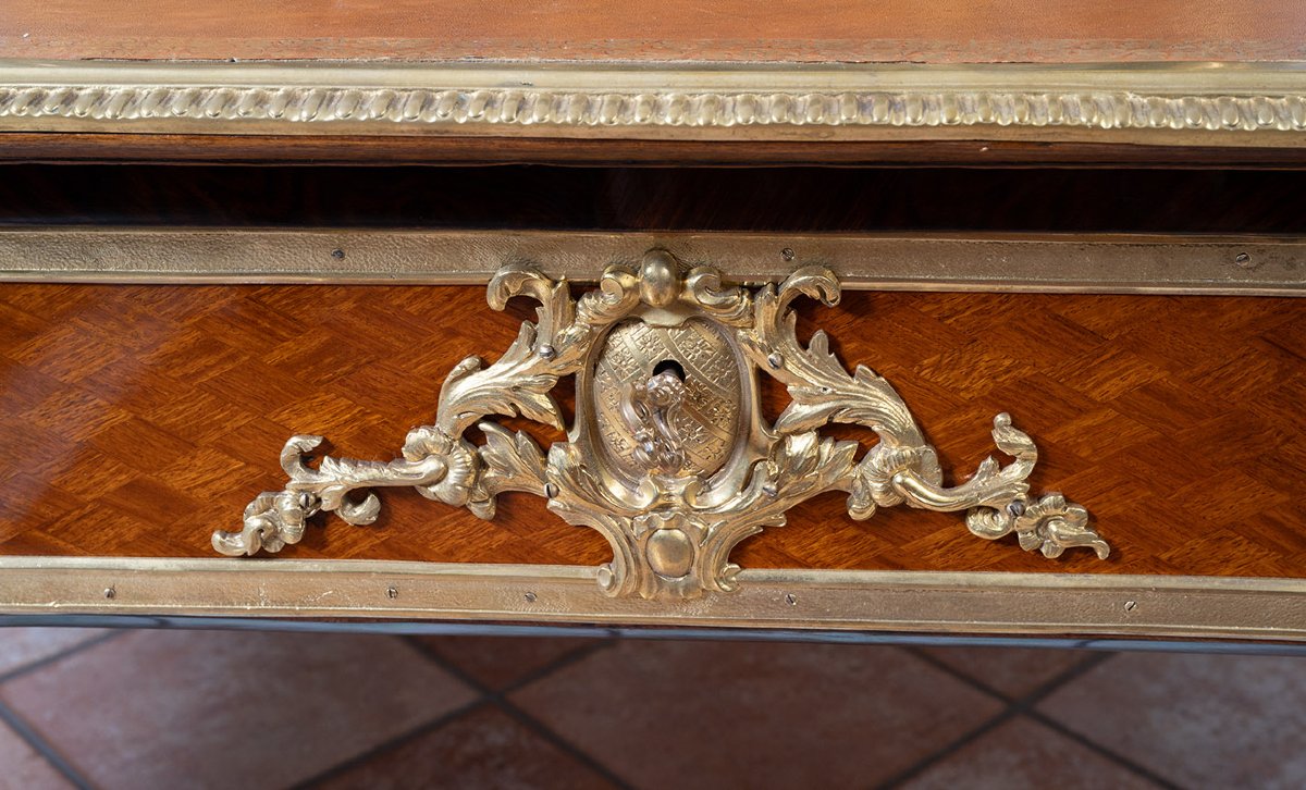 Antique French Napoleon III Desk, 19th Century-photo-2