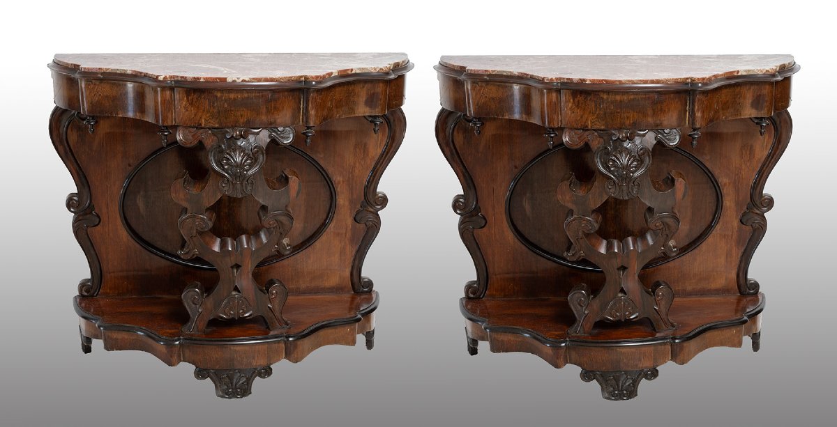 Pair Of Neapolitan Louis Philippe Side Tables
