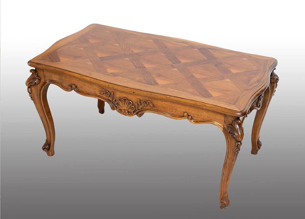 Low Coffee Table Made Of Solid Walnut-photo-2