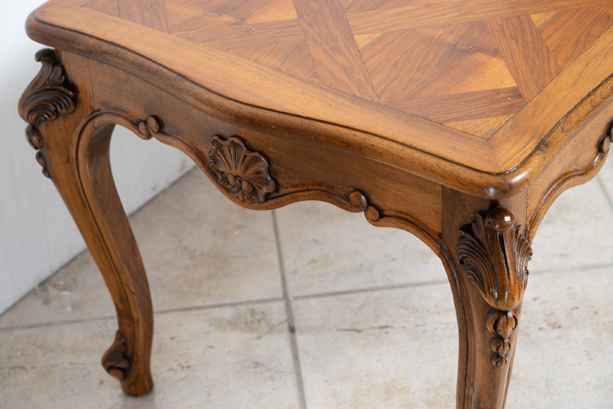 Low Coffee Table Made Of Solid Walnut-photo-1