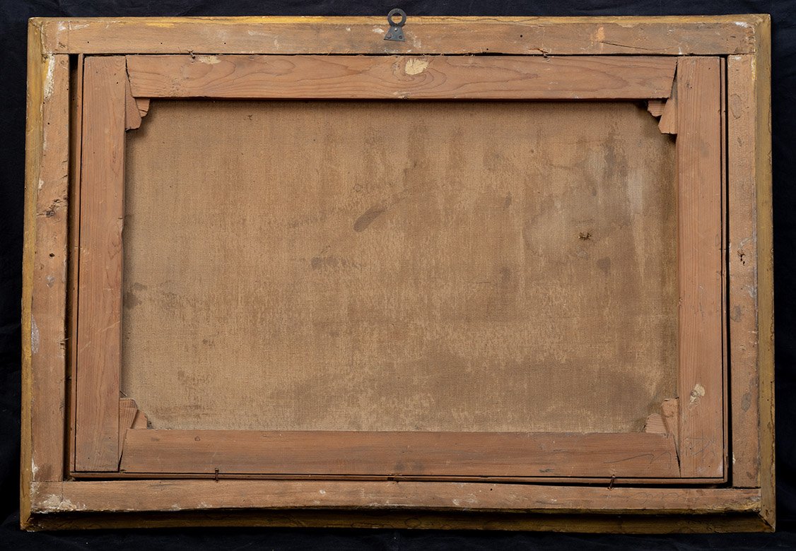 Antique Oil Painting On Canvas With A 19th-century Frame, Italy-photo-3