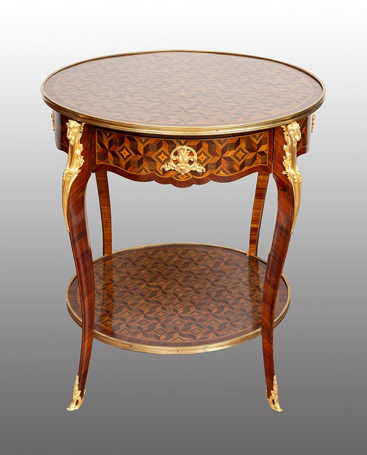 Table basse ancienne Napoléon III, France, XIXe siècle.