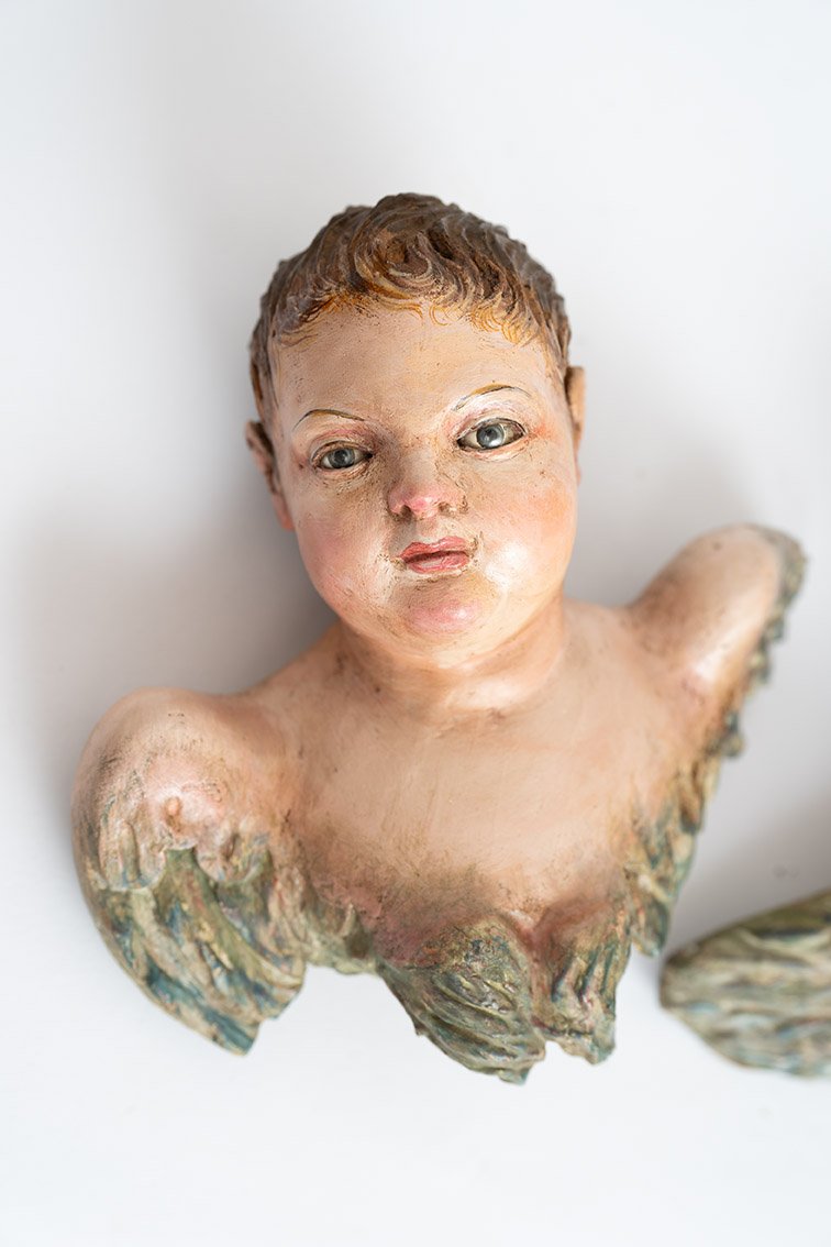 Pair Of Polychrome Wooden Sculptures Of Neapolitan Origin, 18th Century-photo-2