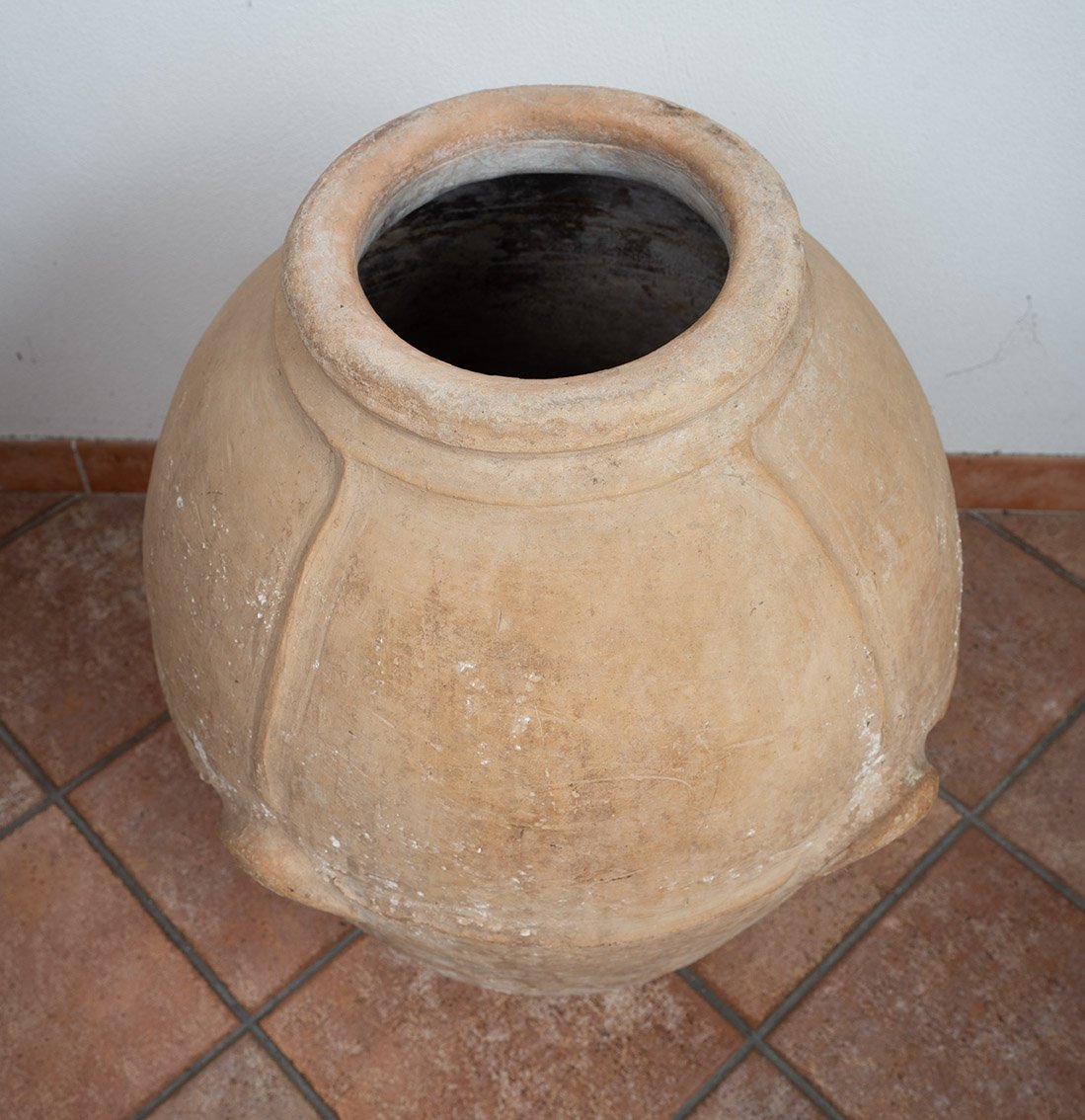 Pot en terre cuite ancien de Naples. XIXe siècle.-photo-3