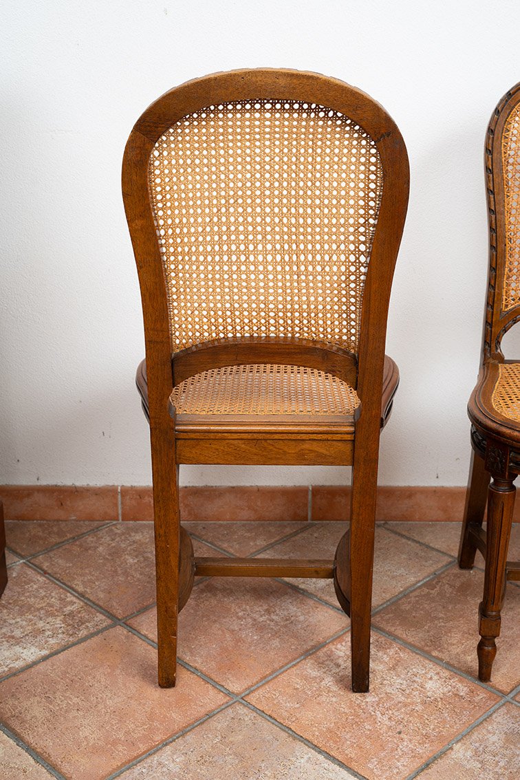 Set Of Six Antique Chairs From The 19th Century-photo-1
