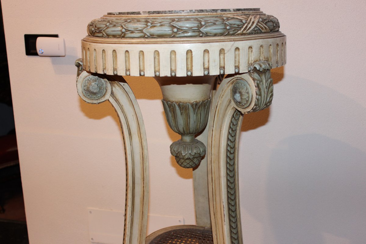 Small Pedestal Painted Tripod Napoleon III-photo-4