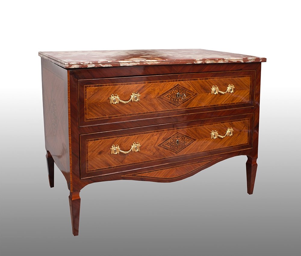 Old Neapolitan Commode Louis XVI Epoque XVIIIth Century.