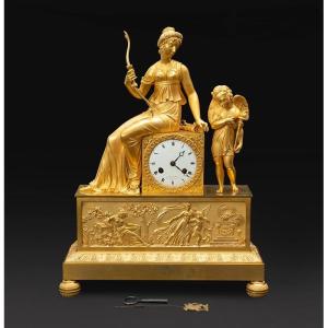 Antique French Empire Clock Period 19th Century.