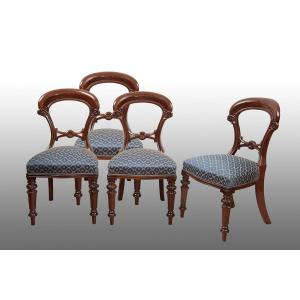 Group Of Four Chairs 19th Century Period.