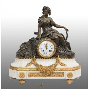 Antique French Napoleon III Clock, 19th Century Period.