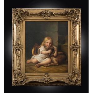 Antique Oil Painting On Canvas Signed "a.lemoine" (1809-1839) France 19th Century.