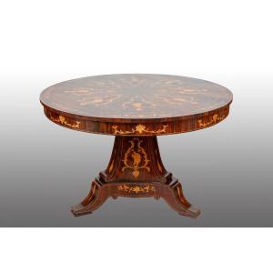 Table  Ancienne (Sicilia Italy) Du 19ème Siècle.