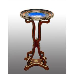 Antique Napoleon III Wooden Coffee Table, France, 19th Century.