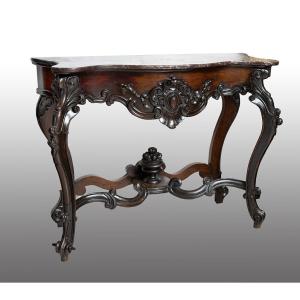 Console Napolitaine Ancienne Louis Philippe, XIXe Siècle.
